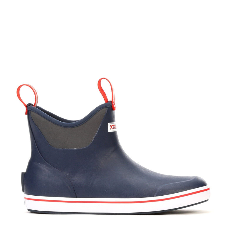 Xtratuf Ankle Deck Rubber Navy/Red Wellington Boots