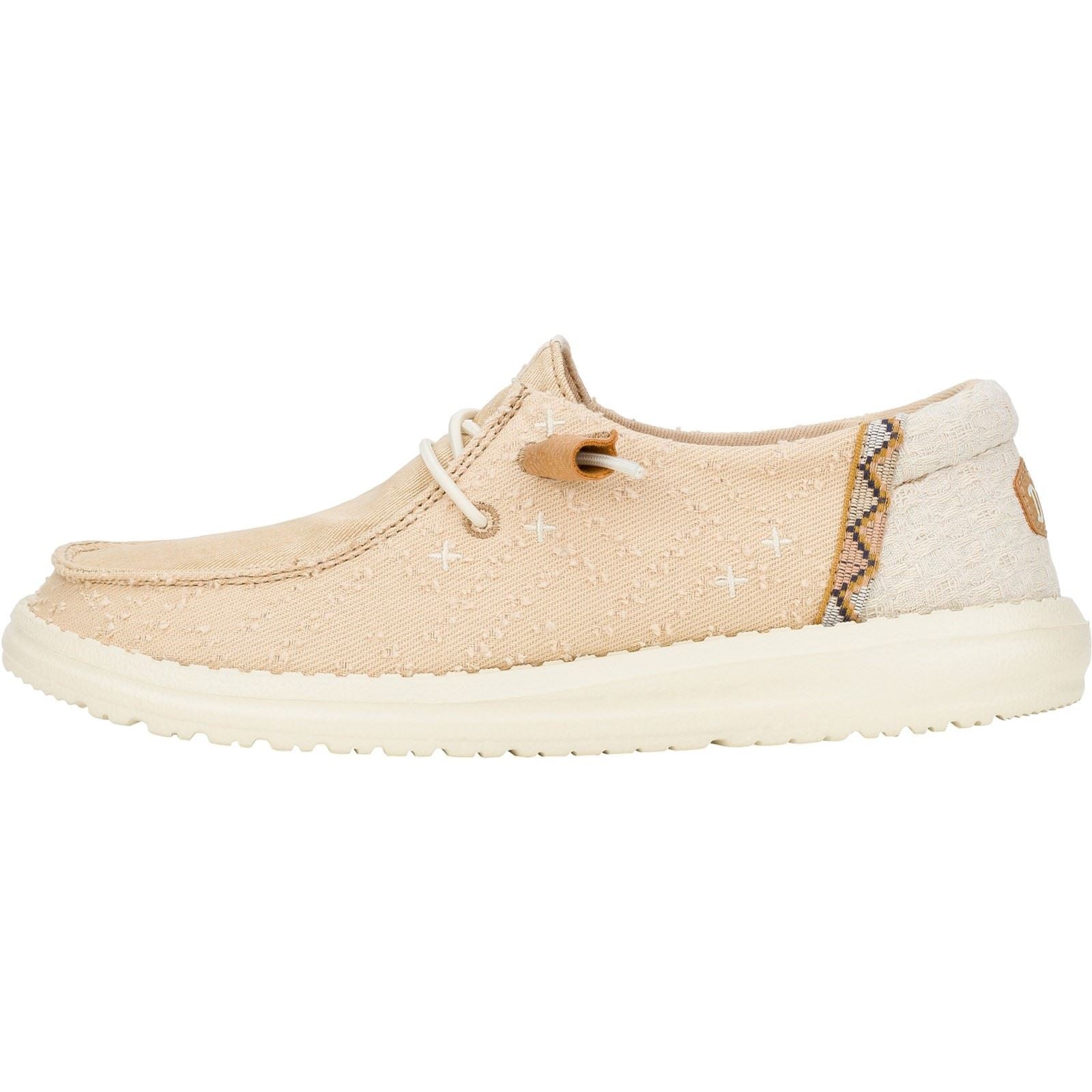 HEYDUDE Wendy Crafted Boho Cotton Women's Tan Shoes