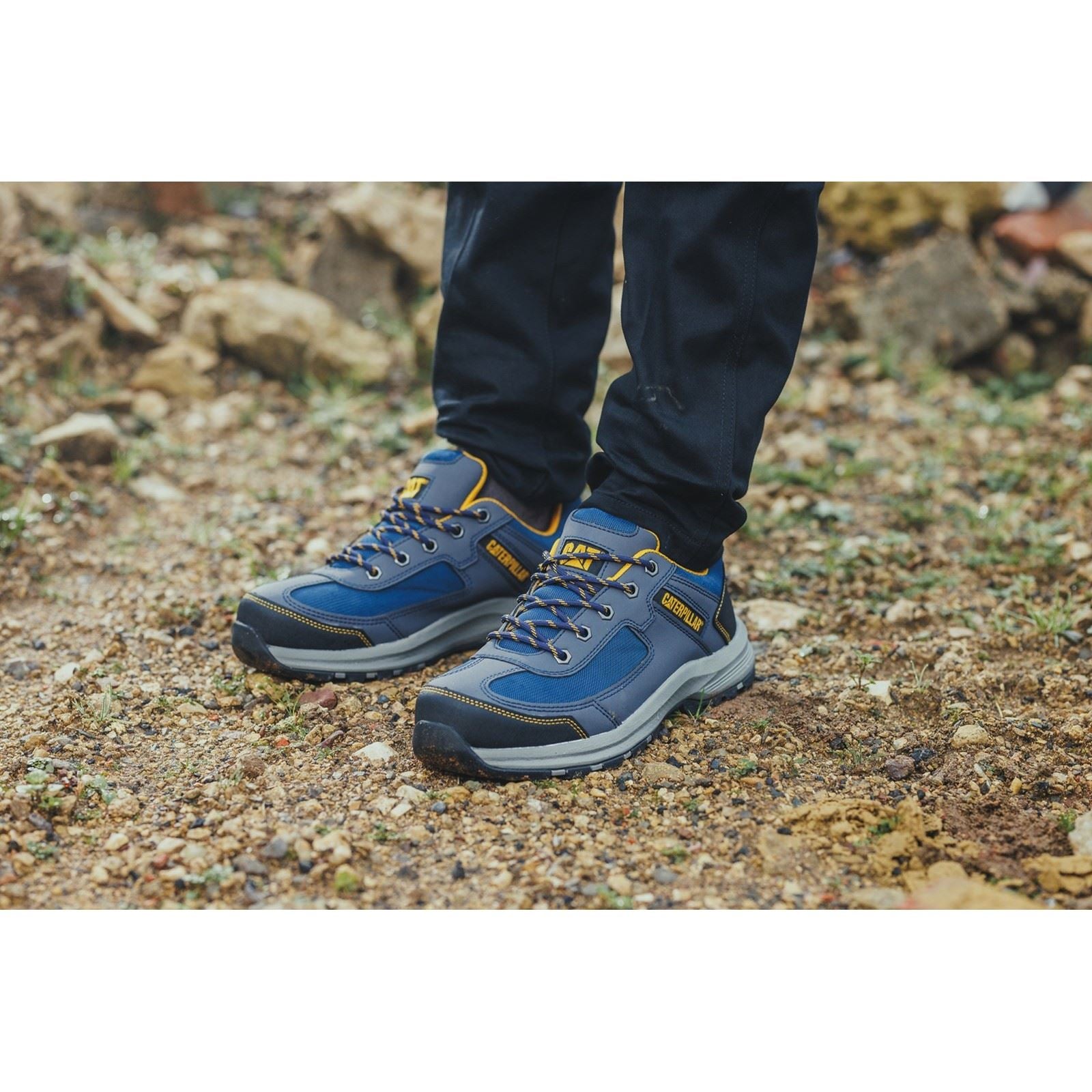 Caterpillar Elmore Low Synthetic Navy Safety Sneakers