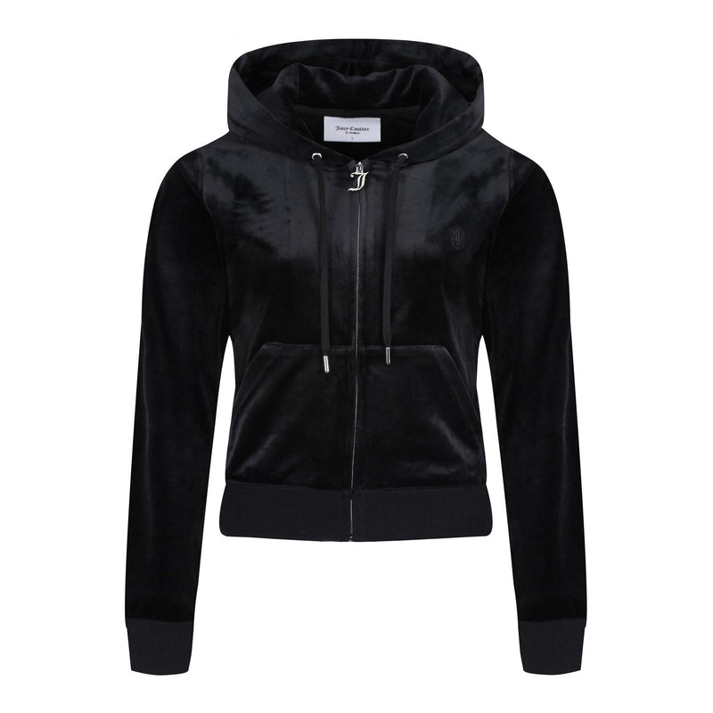 Juicy Couture Robertson Classic Jacket Synthetic Women's Black Hooded Sweatshirt