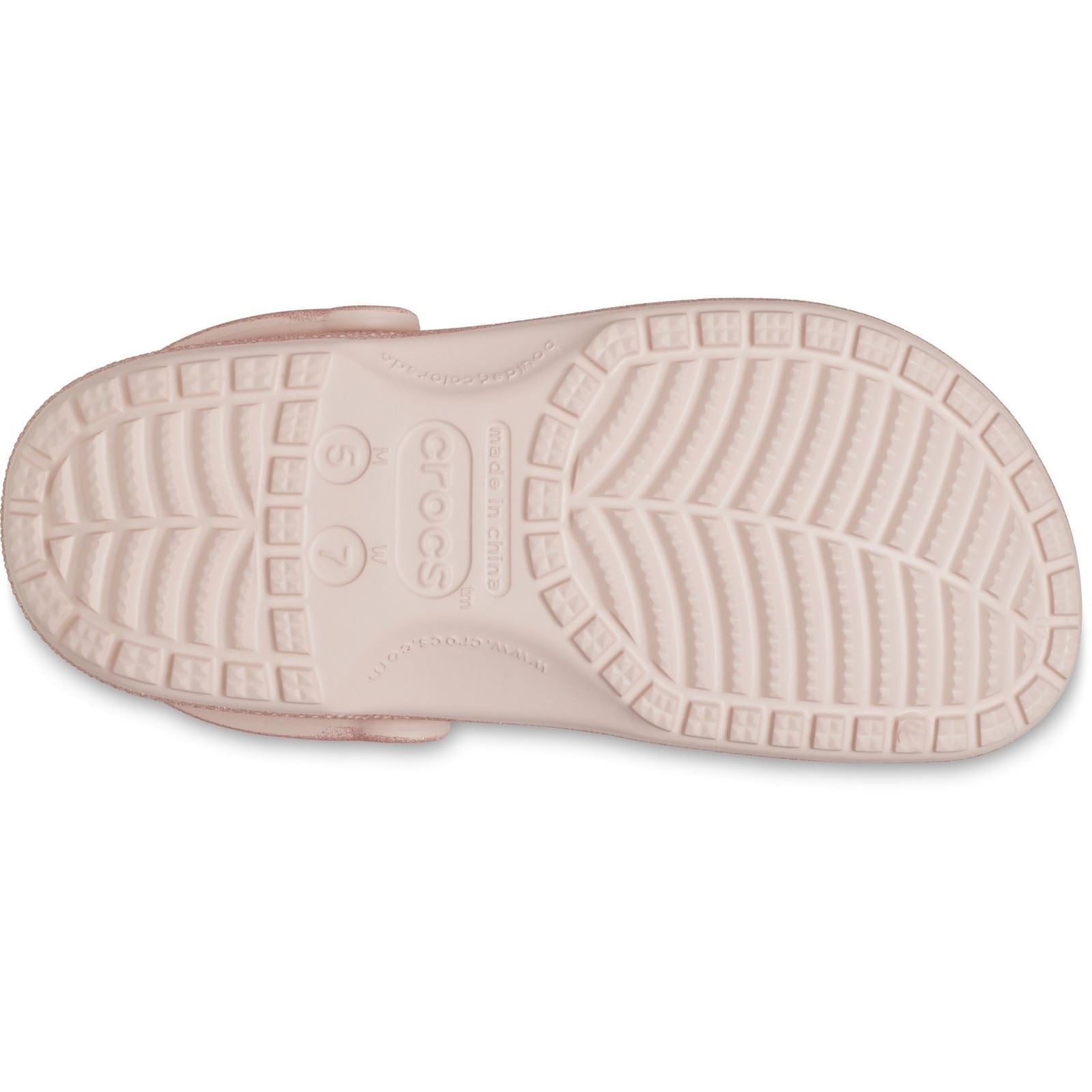 Crocs Classic Glitter Synthetic Quartz Clogs
