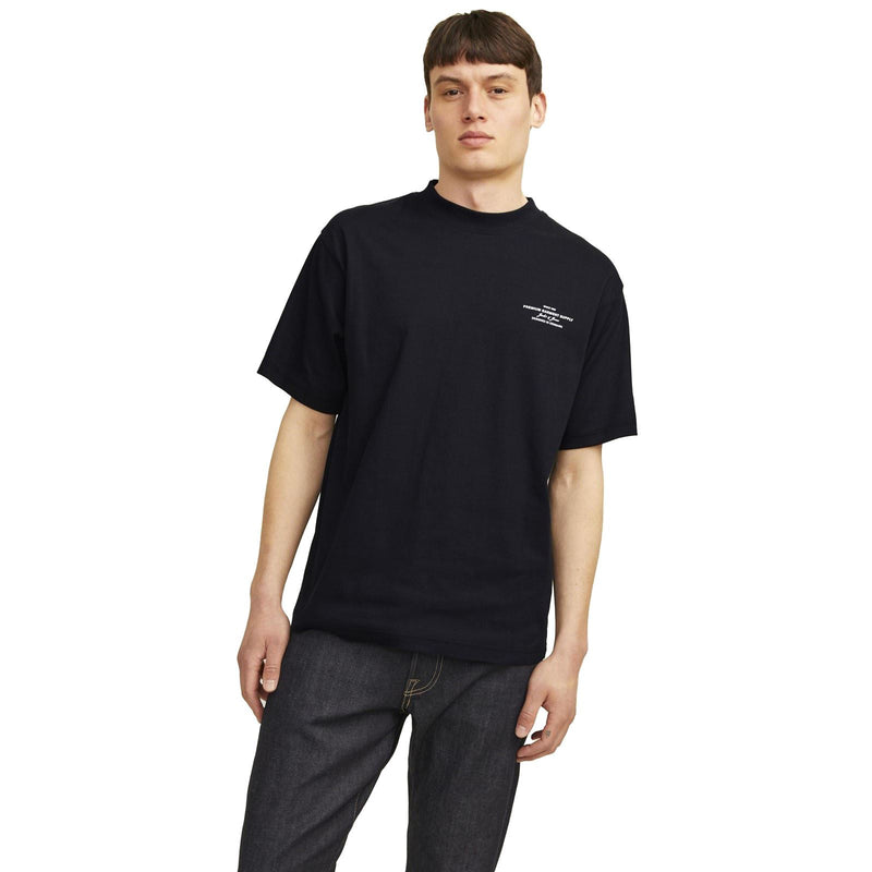 Jack & Jones Chad Branding Cotton Men's Black T-Shirt