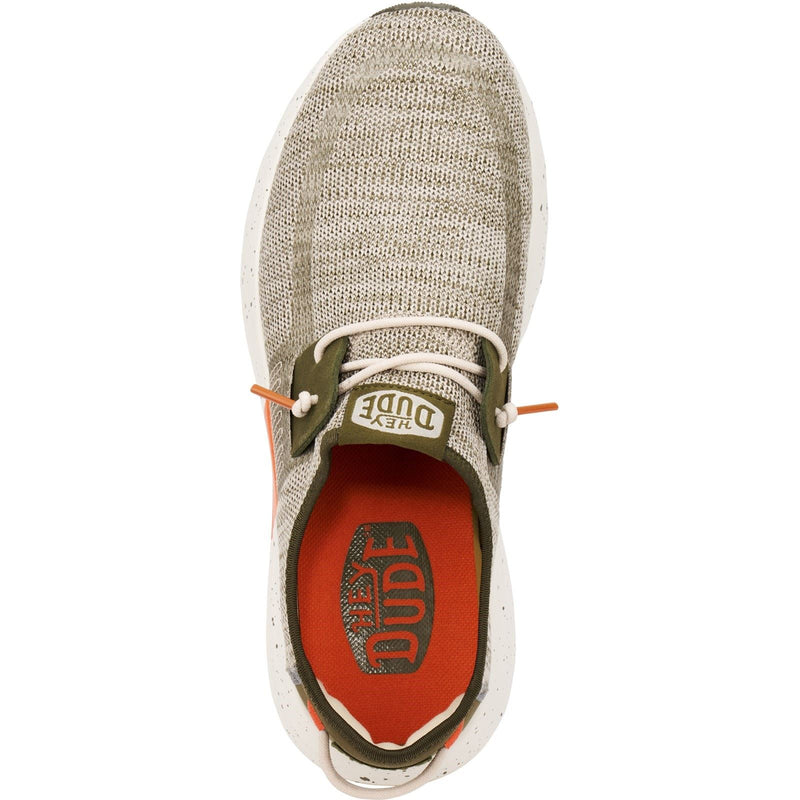 HEYDUDE Sirocco Sport Mode Nylon Men's Green/Dusty Olive/Orange Sneakers
