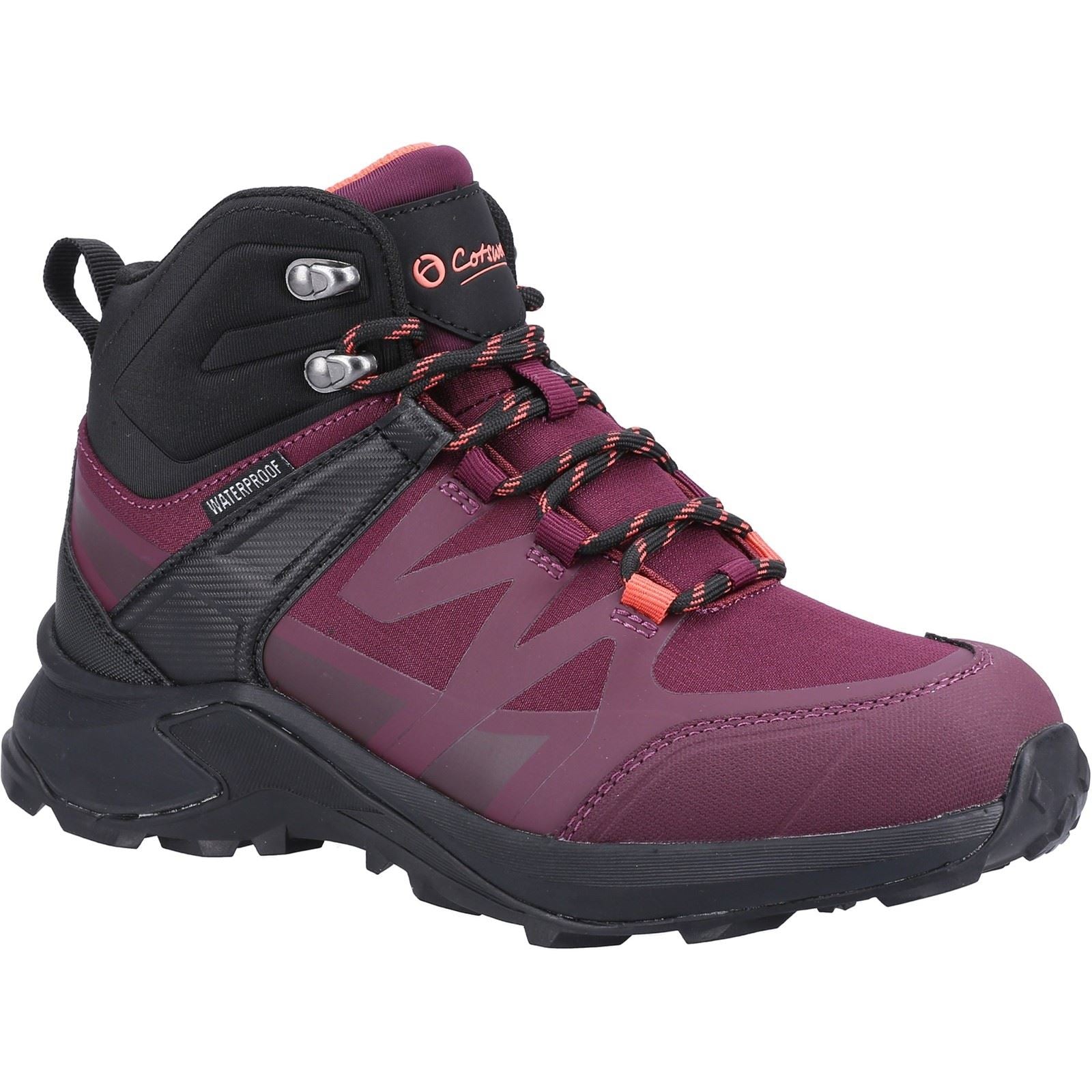Cotswold Horton RPET+Mesh Women's Burgundy Hiking Boots