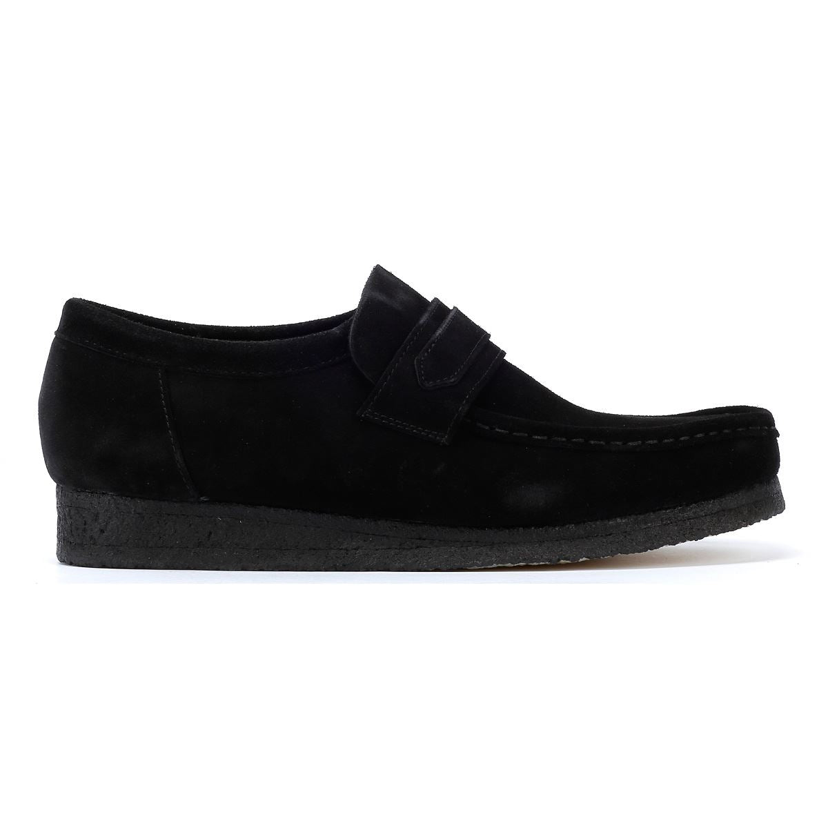 Clarks Originals Wallabee Loafer Men's Black Suede Shoes – Tower