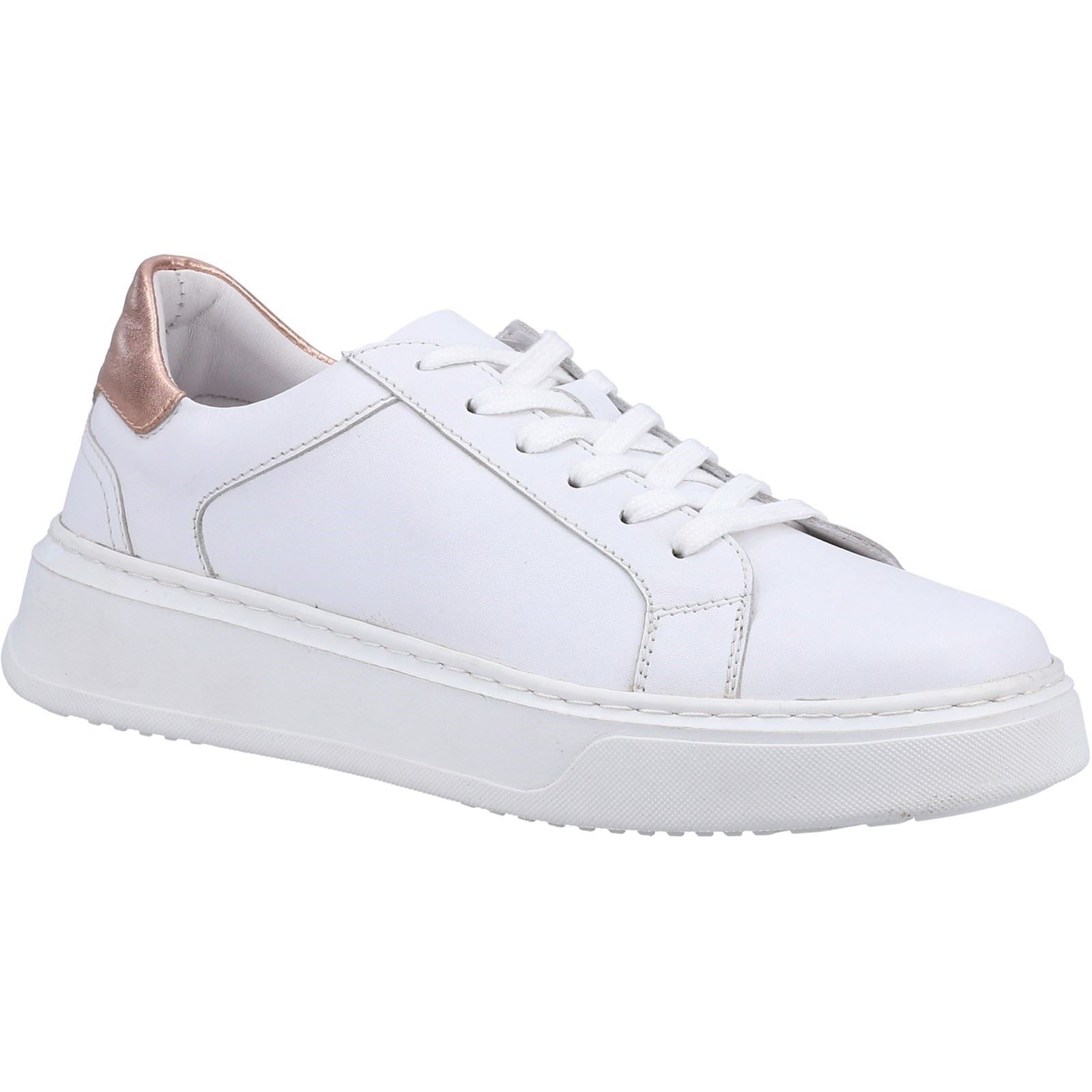 Hush Puppies Camille Leather Women's White Sneakers