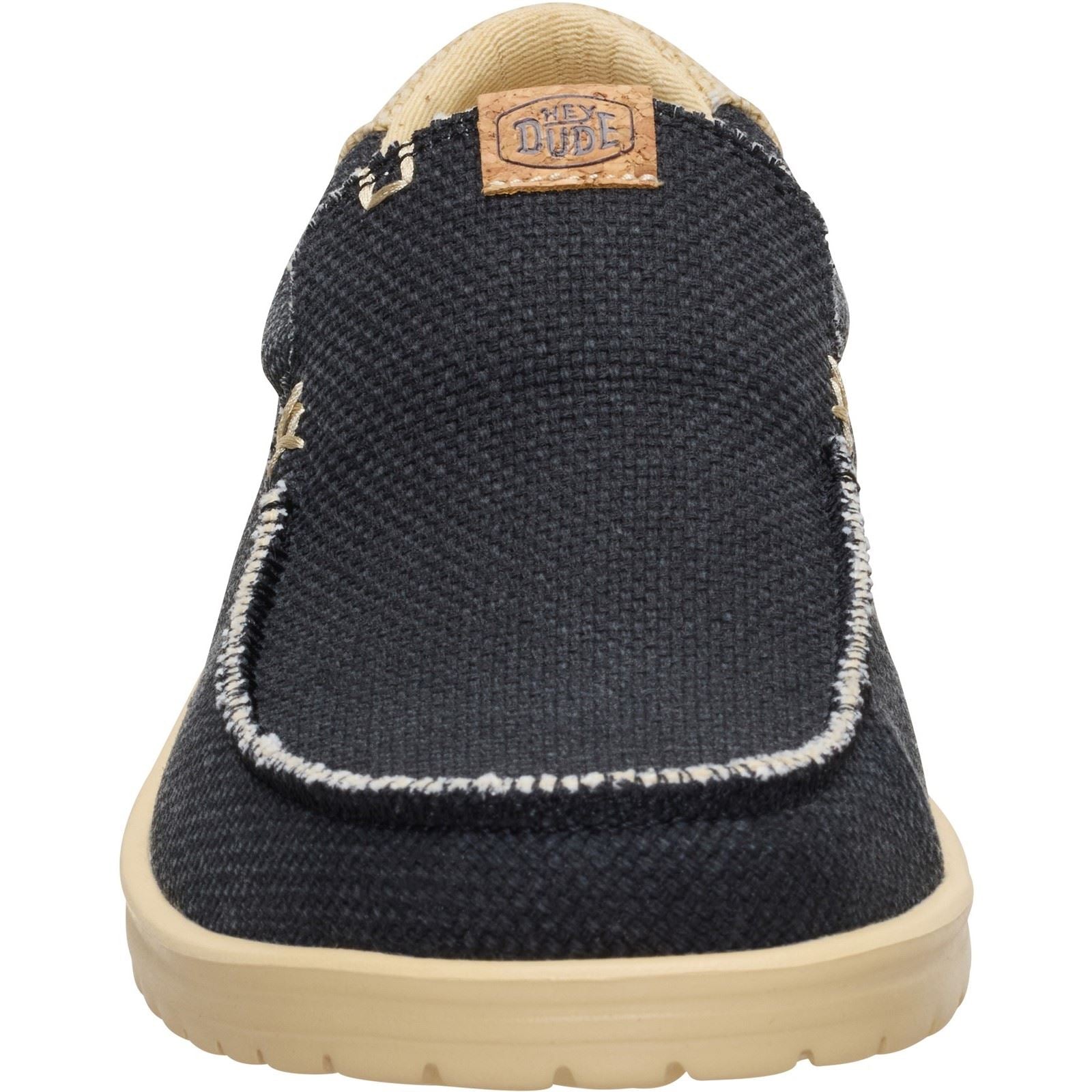 HEYDUDE Mikka Braided Textile Men's Black/Boulder Tan Loafers