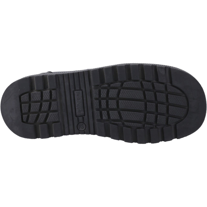 Hush Puppies Keeley Leather Girls's Black Lace-Up Shoes