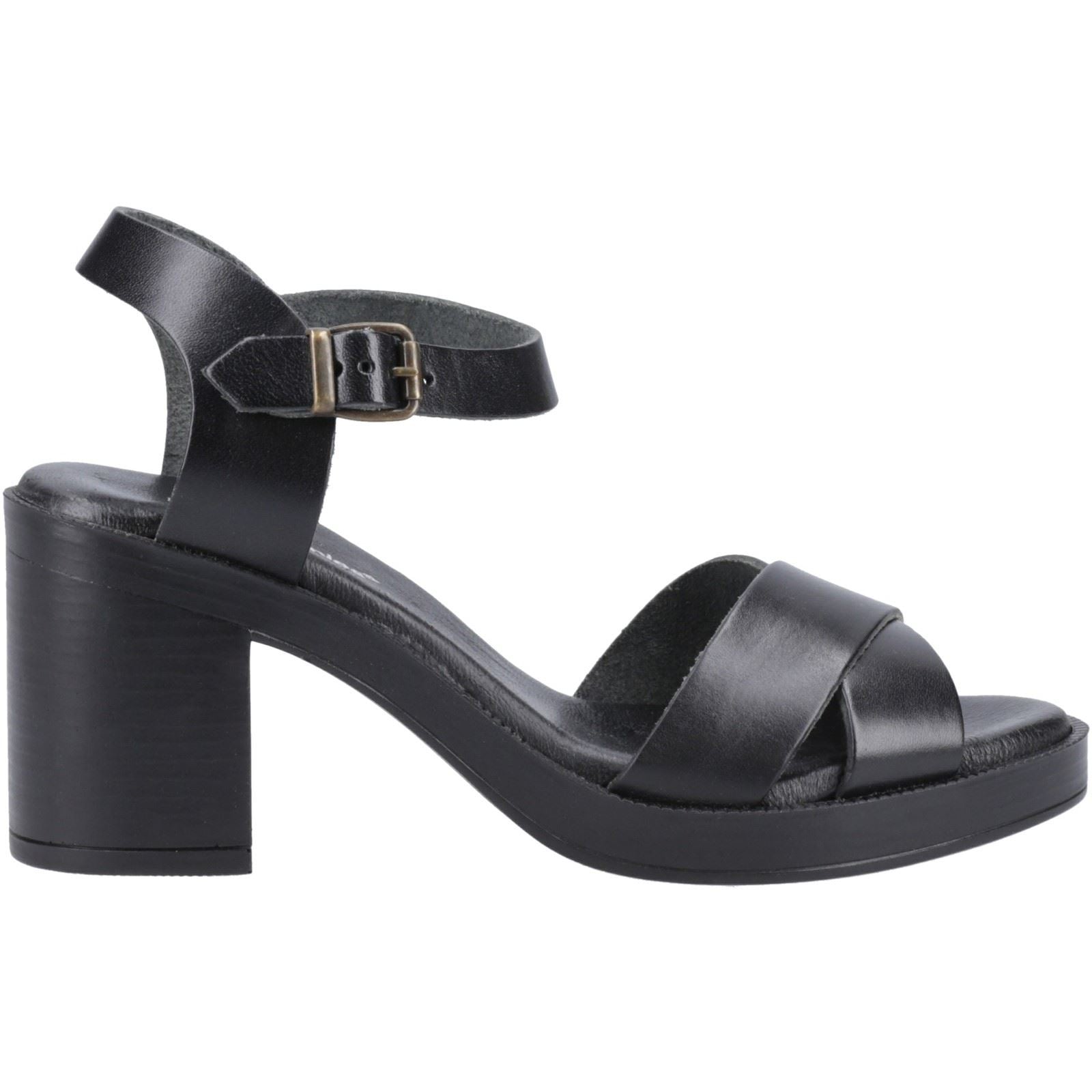 Hush Puppies Georgia Leather Women's Full Black Heels