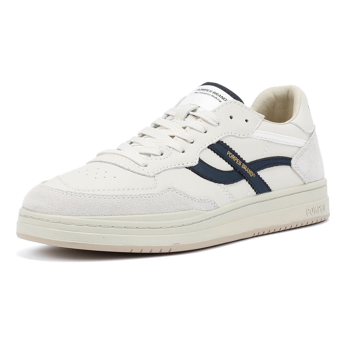 Pompeii Elan Leather Men's Ecru/Navy Sneakers