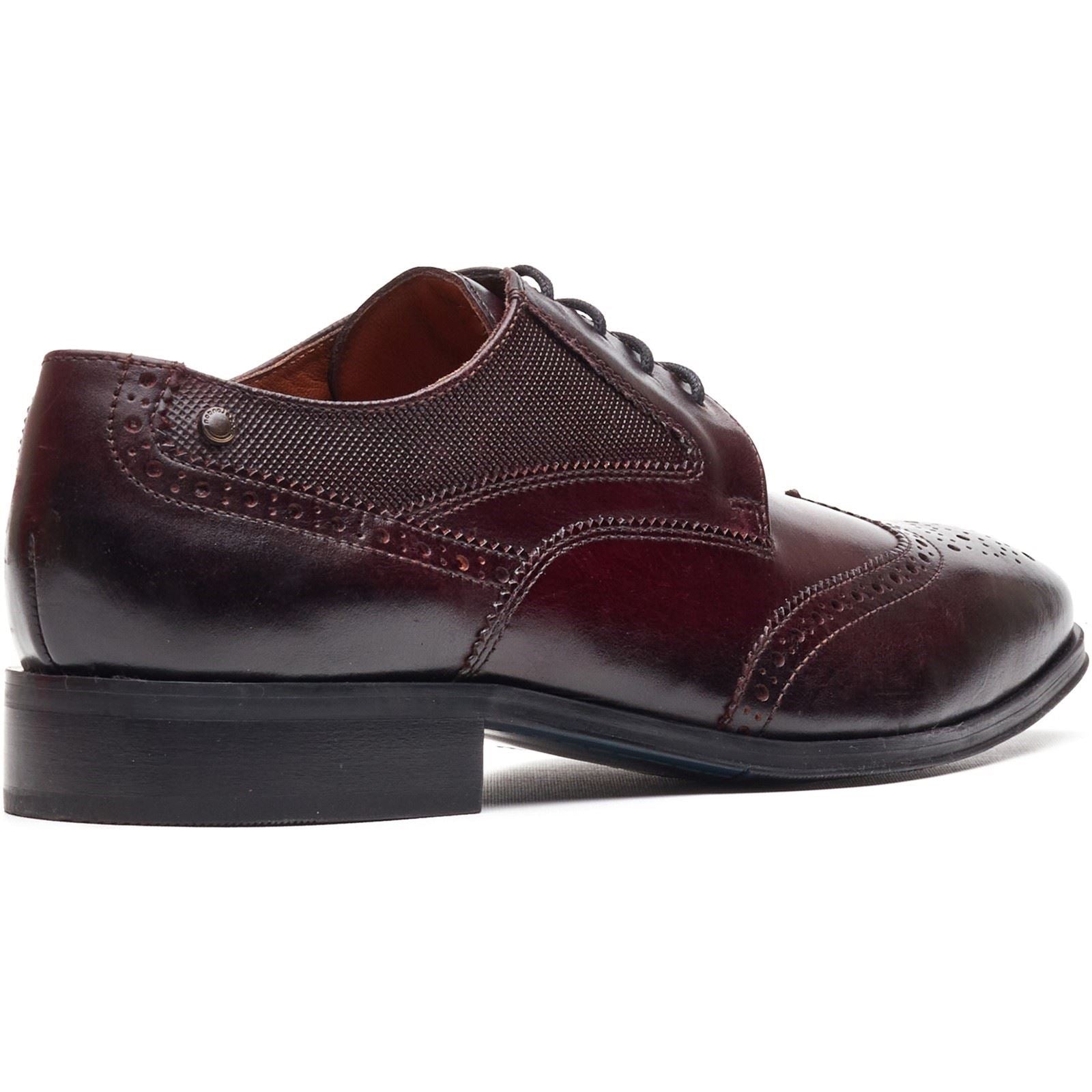 Base London Steeple Brogue Leather Men's Burnt Brown Brogues Shoes