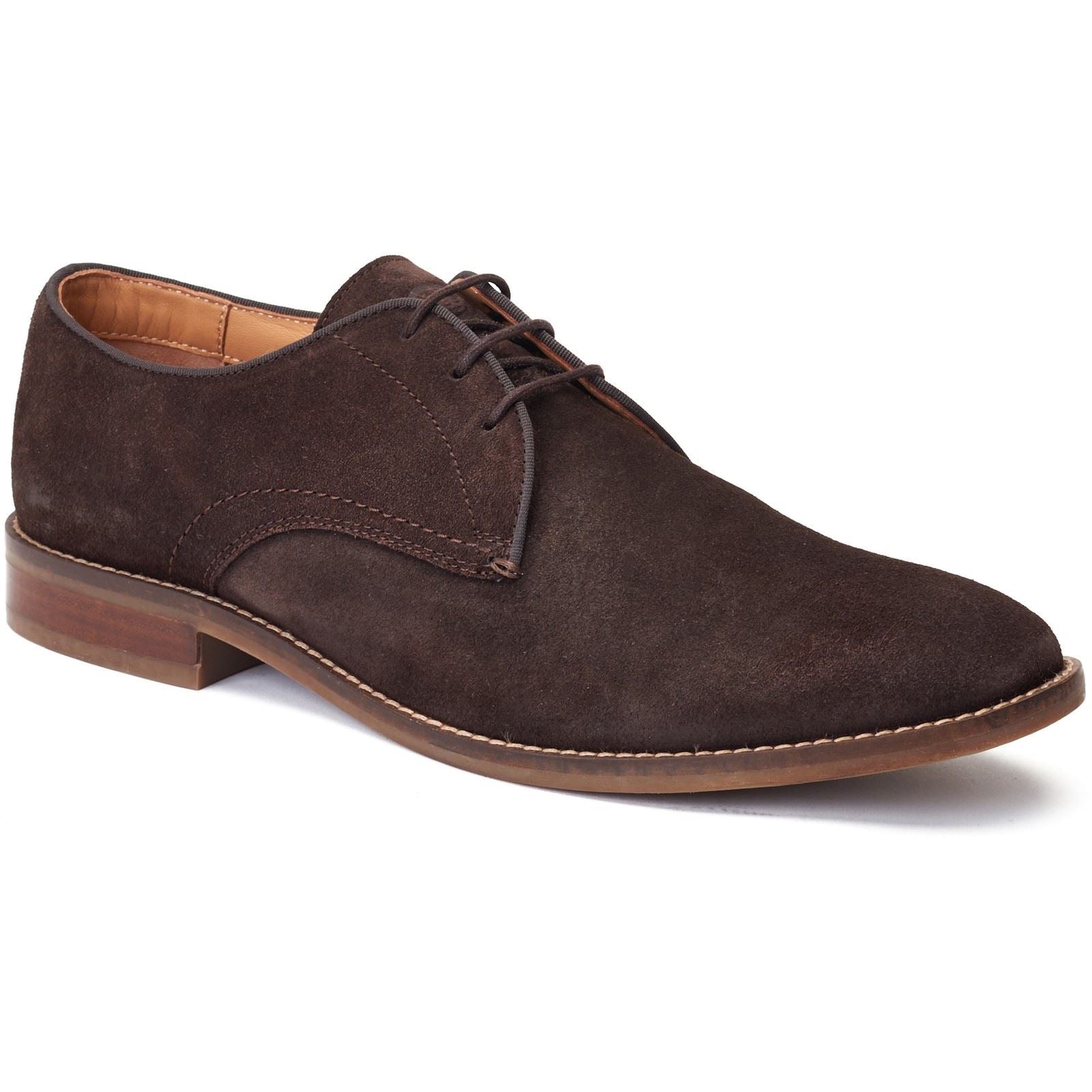 Base London Bronte Leather Men's Dark Brown Oxford Shoes