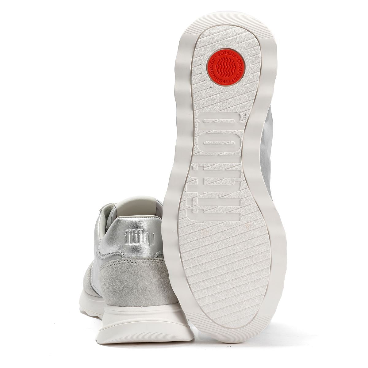 FitFlop Retro-Q FF Nylon Women's Silver/Urban White Sneakers