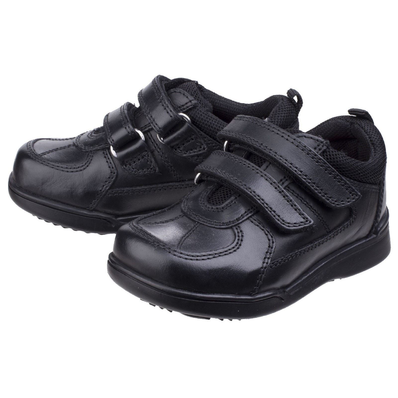 Hush Puppies Liam Infant Leather Boy's Black Shoes