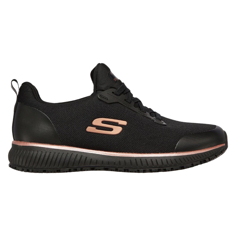 Skechers Workwear Squad SR Textile Women's Black/Rose Gold Safety Sneakers