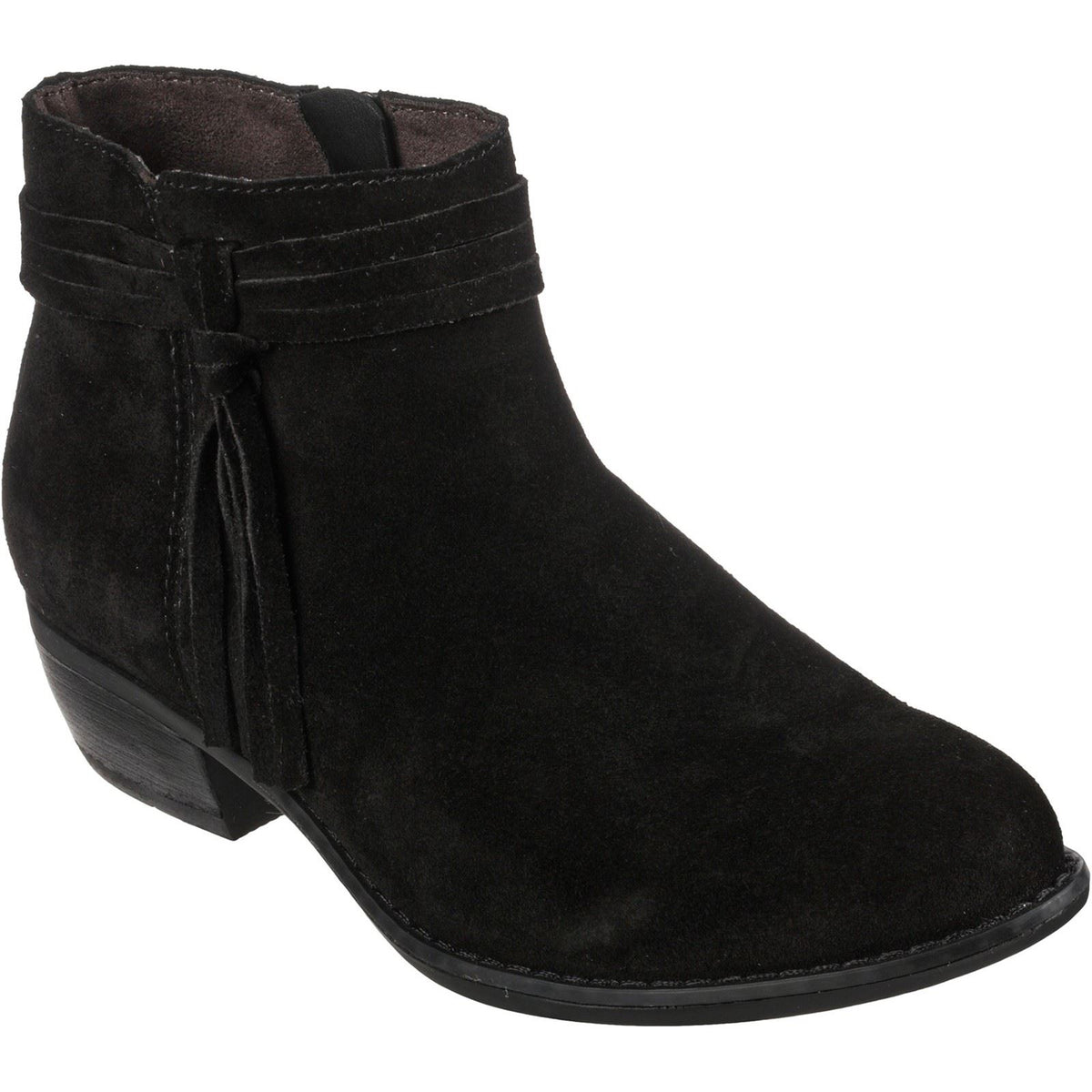 Skechers Texas Modern Western Leather Women's Black Suede Boots