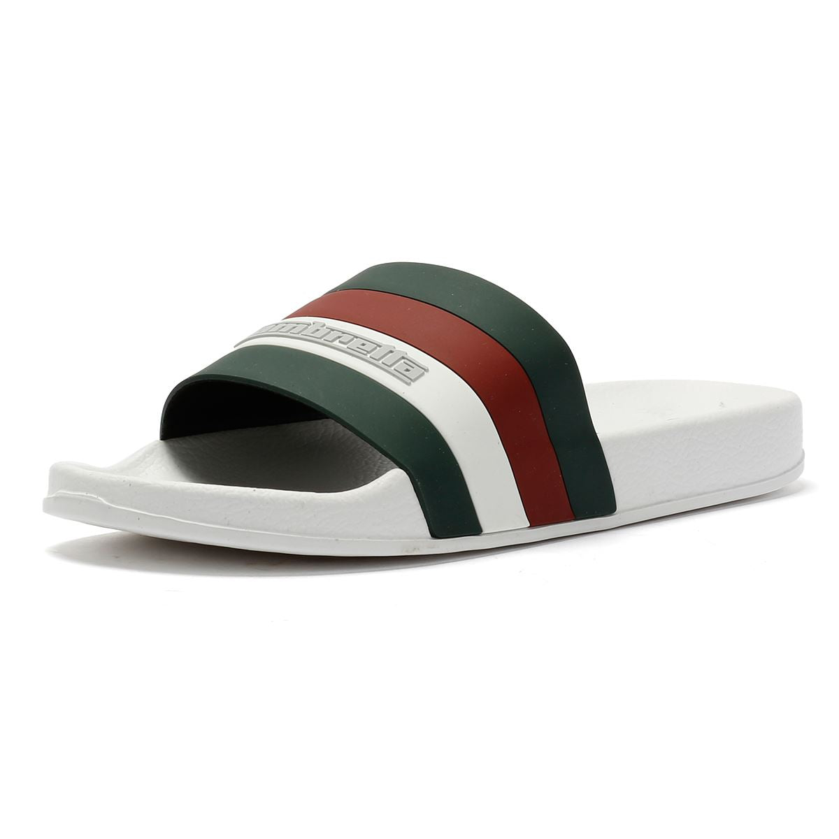 Lambretta Prince Men's White/Green Slides