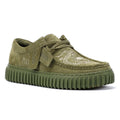 Clarks Main x Pleasures DRGN Lo Suede Green Lace-Up Shoes