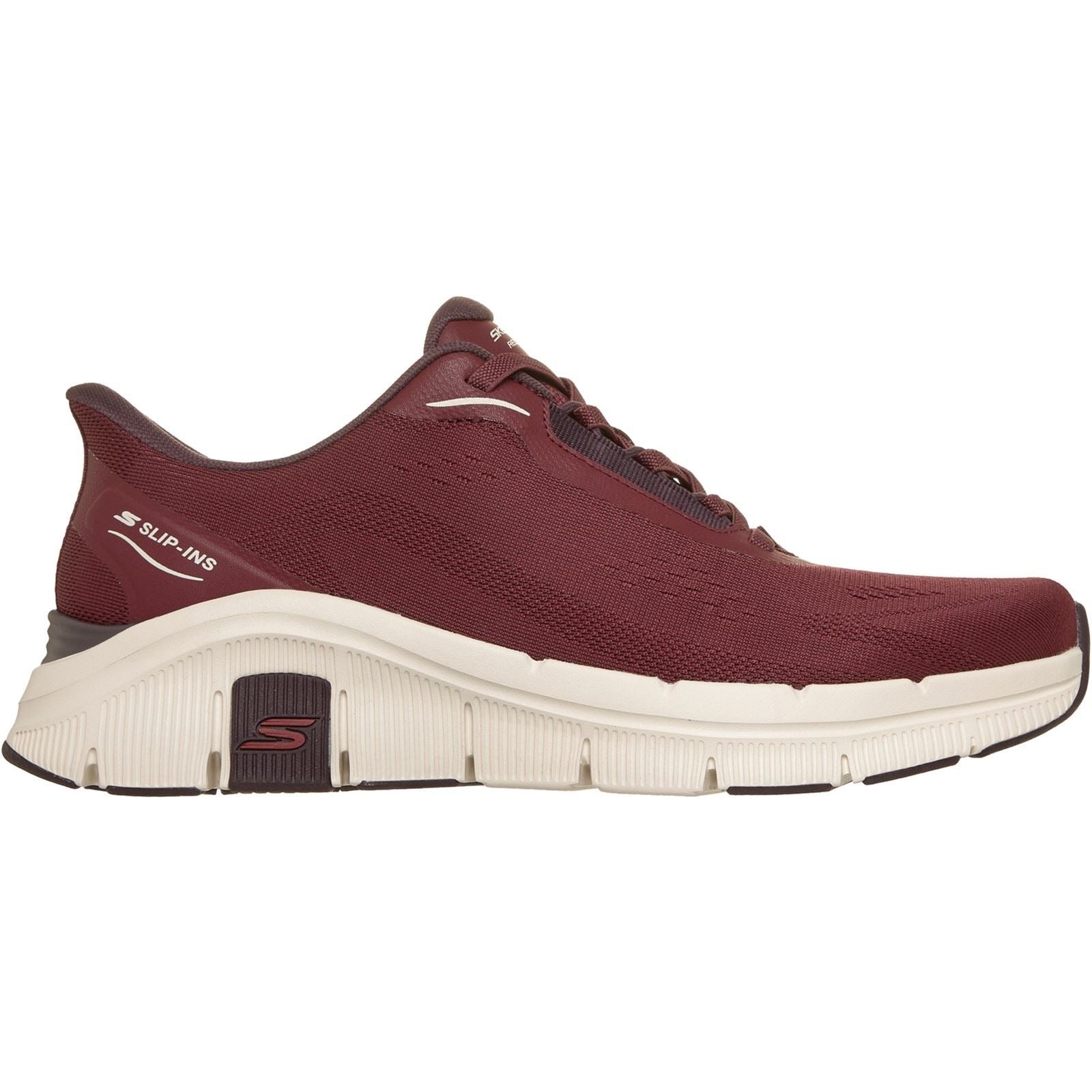 Skechers Relaxed Fit Flex Zayder Textile Men's Burgundy Mesh/Synthetic Trainers