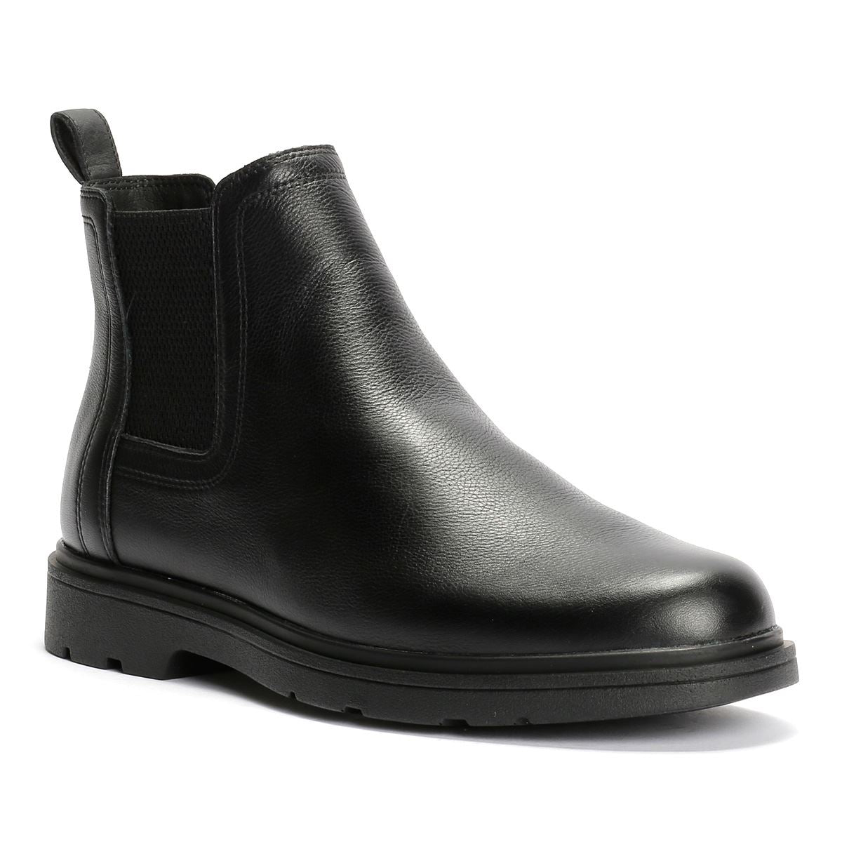 Geox Spherica EC1 C Tumble Leather Men's Black Boots