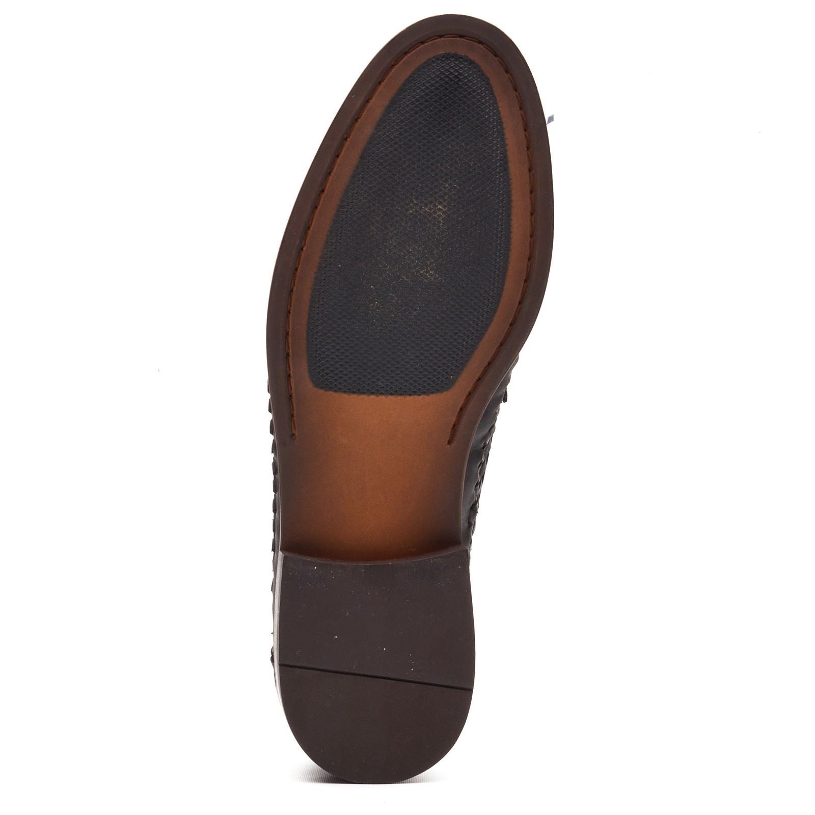 Base London Bracken Leather Men's Navy Loafers