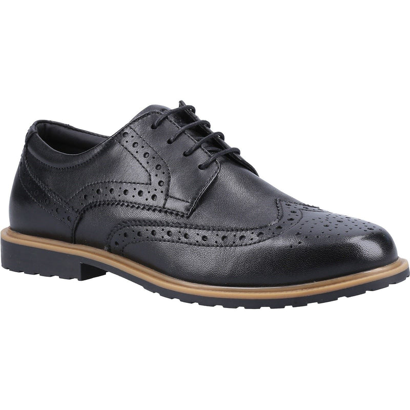 Hush Puppies Verity Leather Women's Black Brogues Shoes