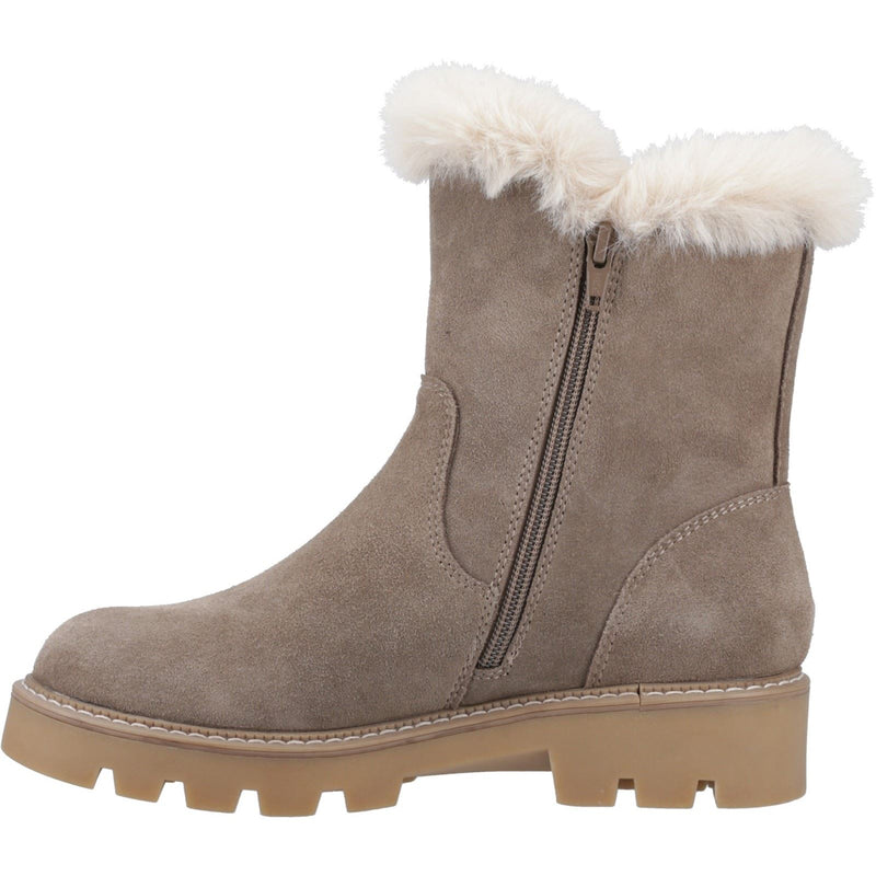 Hush Puppies Ambre Suede Women's Taupe Winter Mid Calf Boots