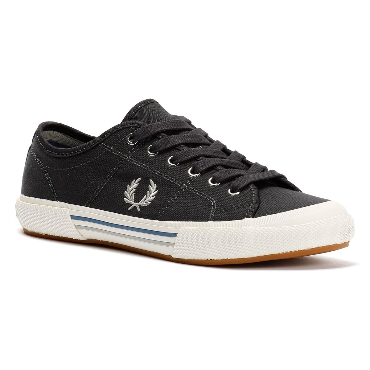 Fred Perry B708 Vintage Tennis Canvas Men's Anchor Gray Sneakers