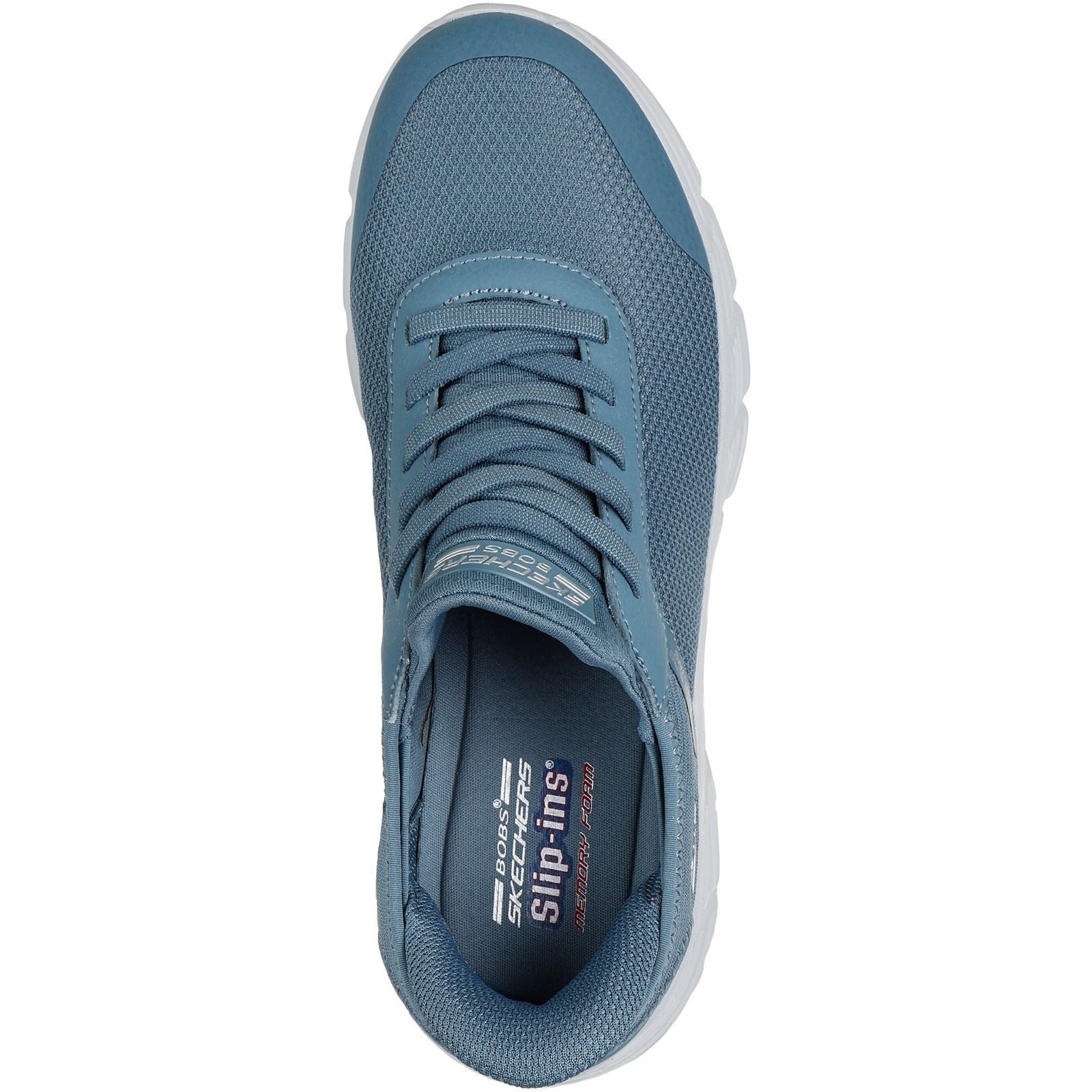 Skechers BOBS Flex Hi Linear Force Textile Women's Slate Sneakers