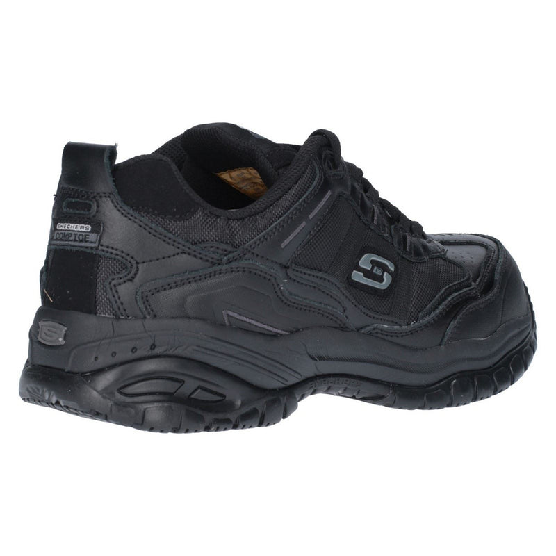 Skechers Workwear Soft Stride - Grinnell Suede Men's Black Safety Sneakers