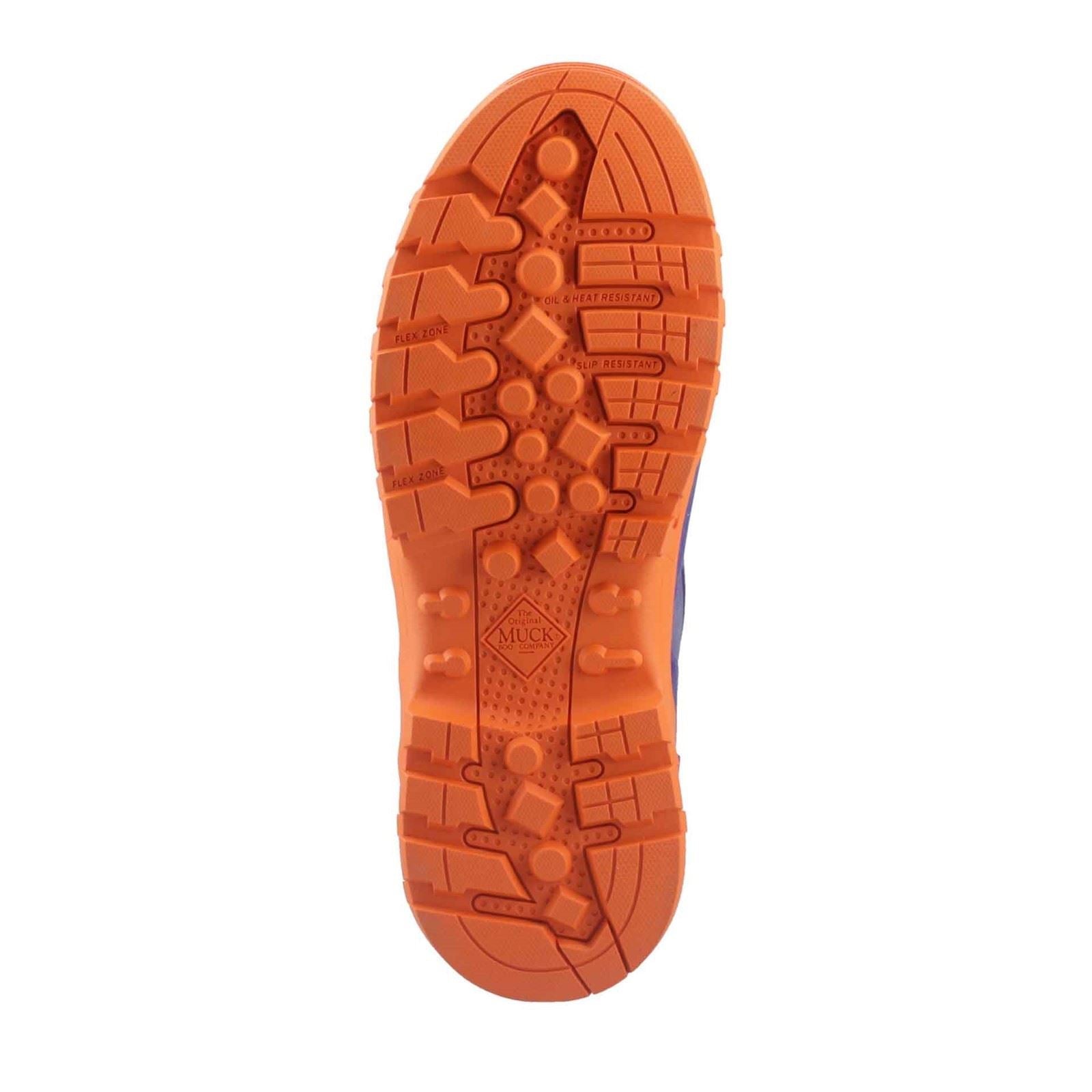 Muck Boots Grit S5 Rubber Men's Blue/Orange Wellington Boots