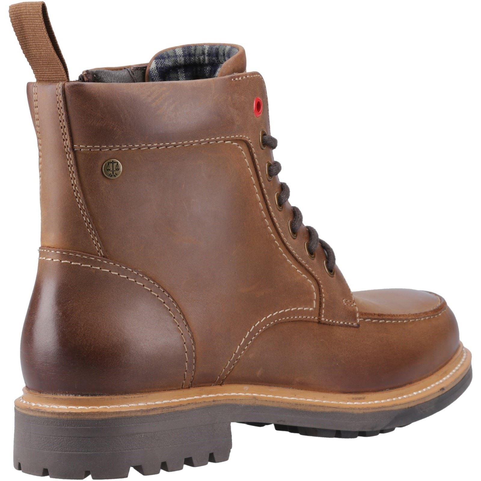Hunter Shaws Ankle Boot Leather Men's Dark Tan Ankle Boots