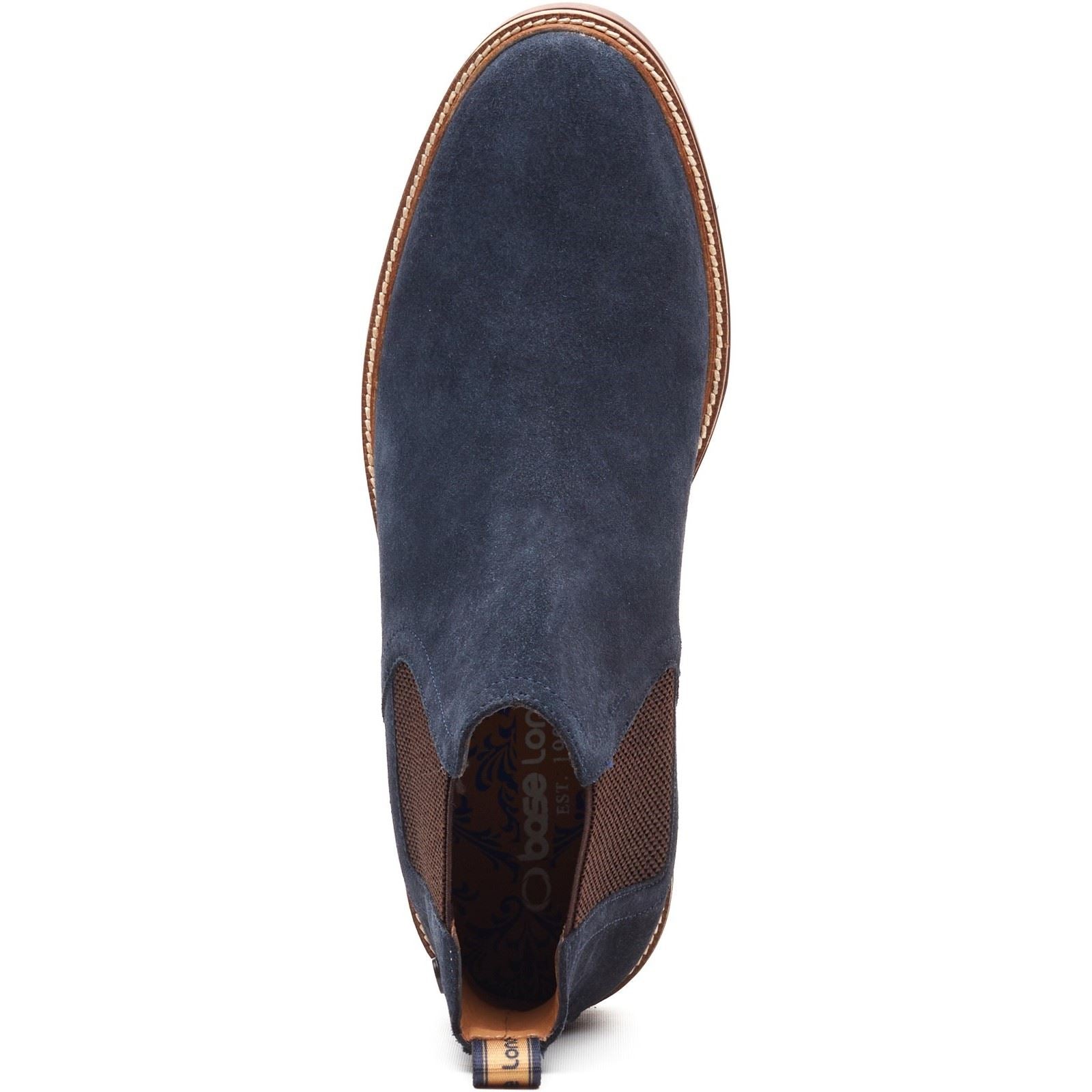 Base London Sussex Chelsea Leather Men's Navy Boots