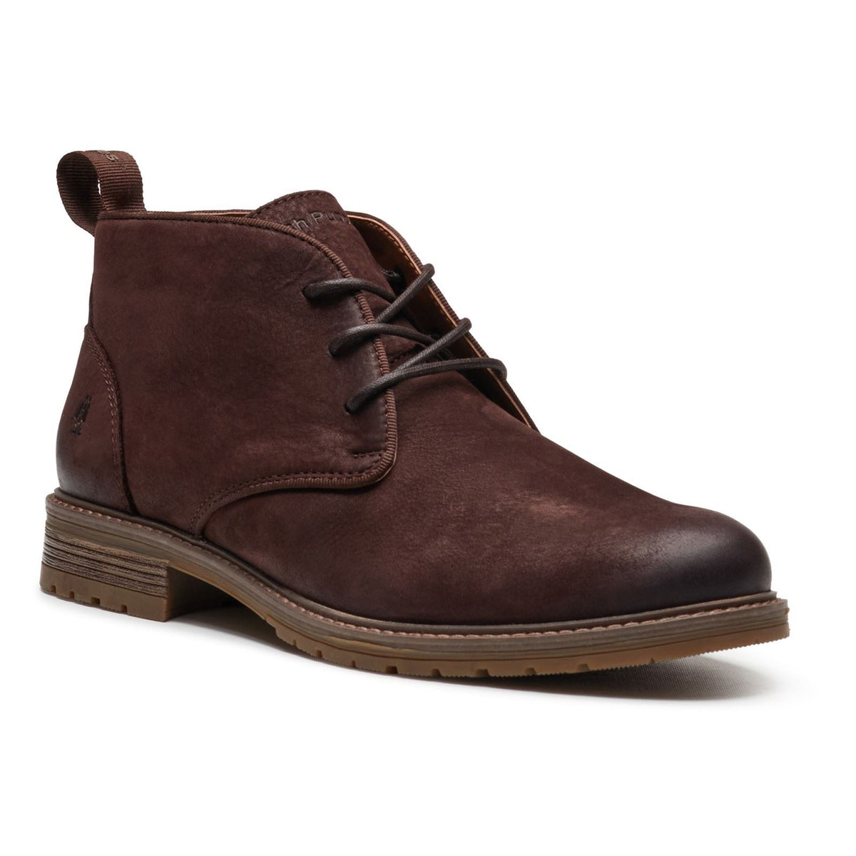 Hush Puppies Ricky Leather Men's Dark Brown Ankle Boots