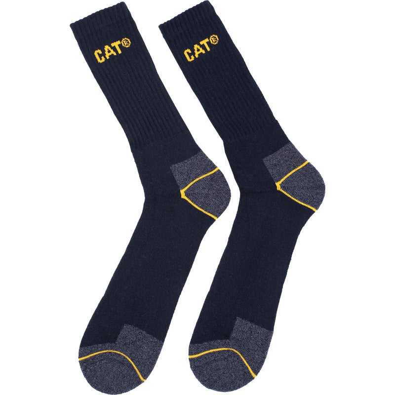 Caterpillar CAT Crew Cotton Men's Black Work Socks