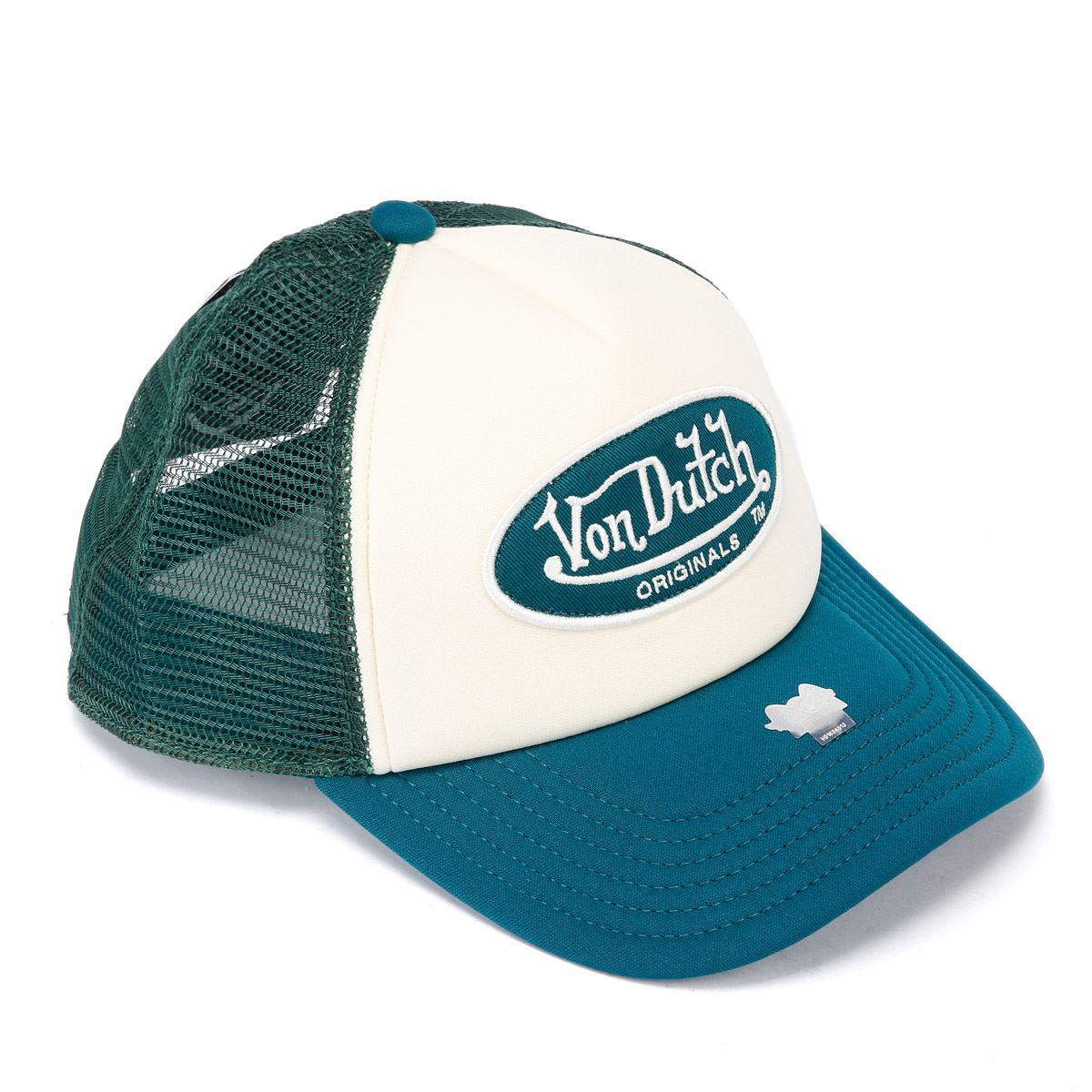 Von Dutch Trucker Tamper Cotton White/Green Caps