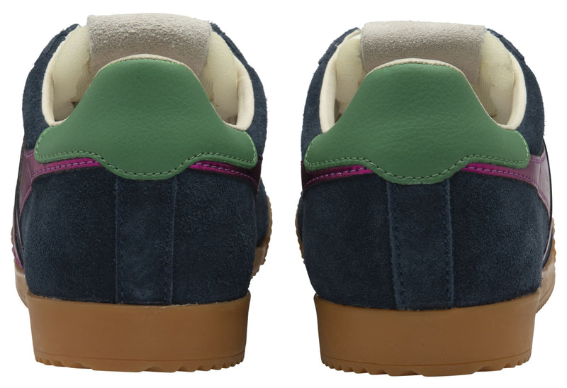 Gola Elan Glitz Suede Women's Navy/Fuchsia/Emerald Sneakers