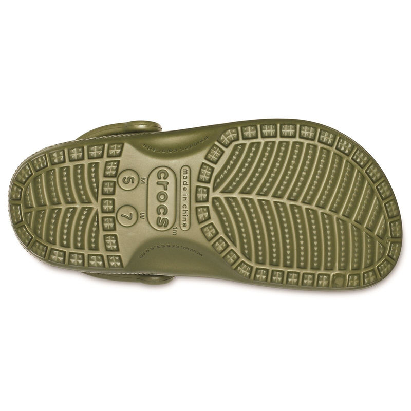 Crocs Classic Croslite Rubber Army Green Clogs