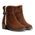 TOMS Hailey Buckle Suede Women's Dark Brown Boots