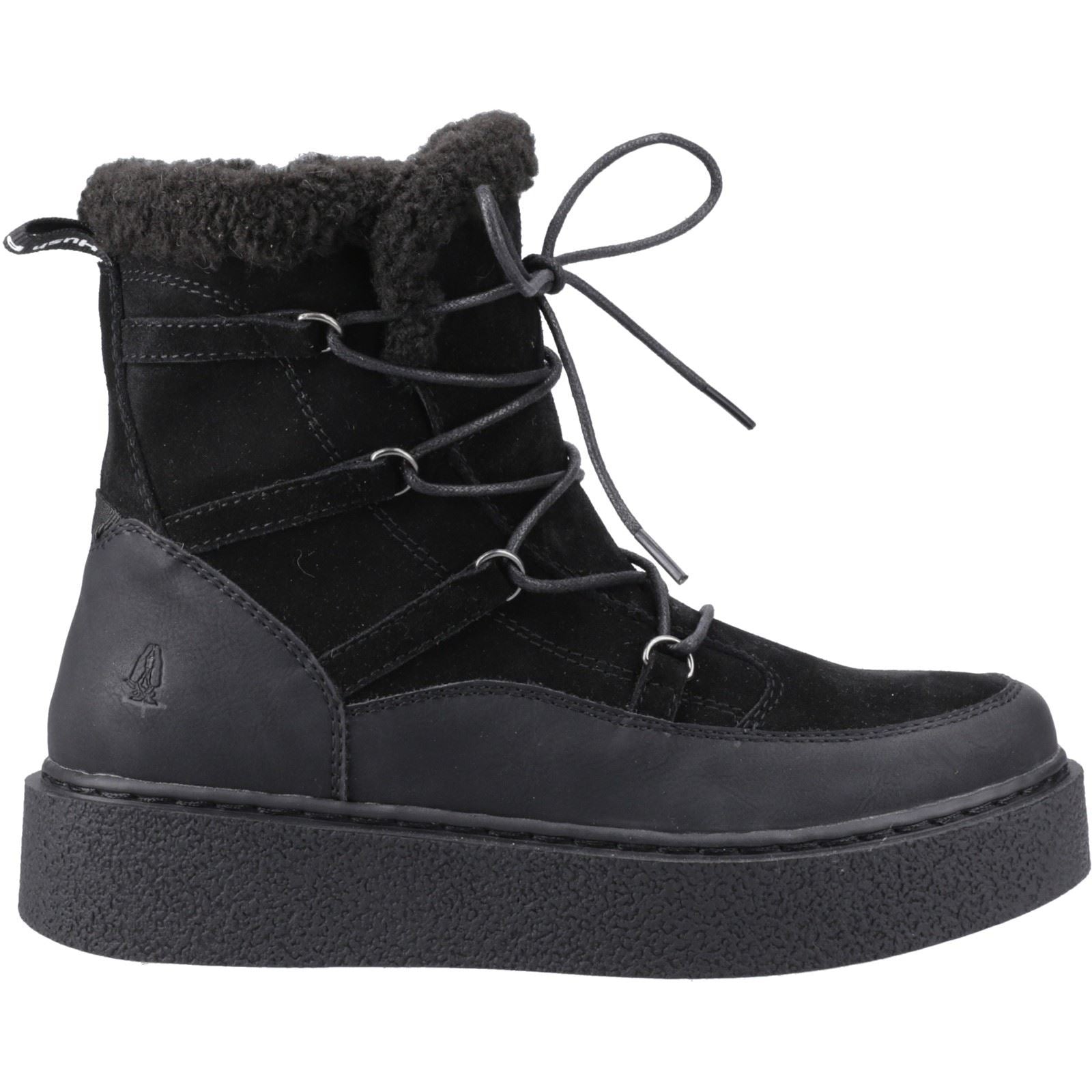 Hush Puppies Bronte Suede Women's Black Winter Mid Calf Boots