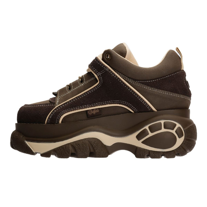 Buffalo 1339-14 Leather Women's Brown/Beige Sneakers