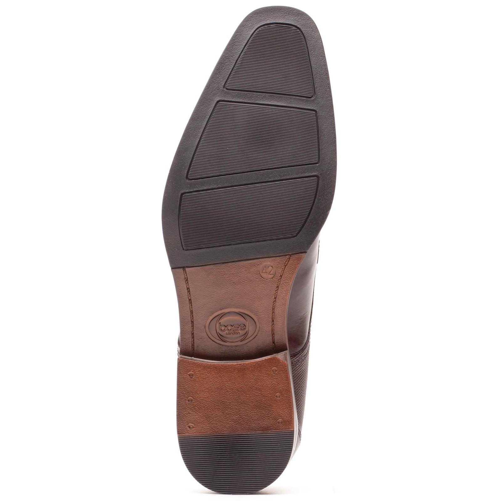 Base London Dome Leather Men's Burnt Brown Lace-Up Shoes