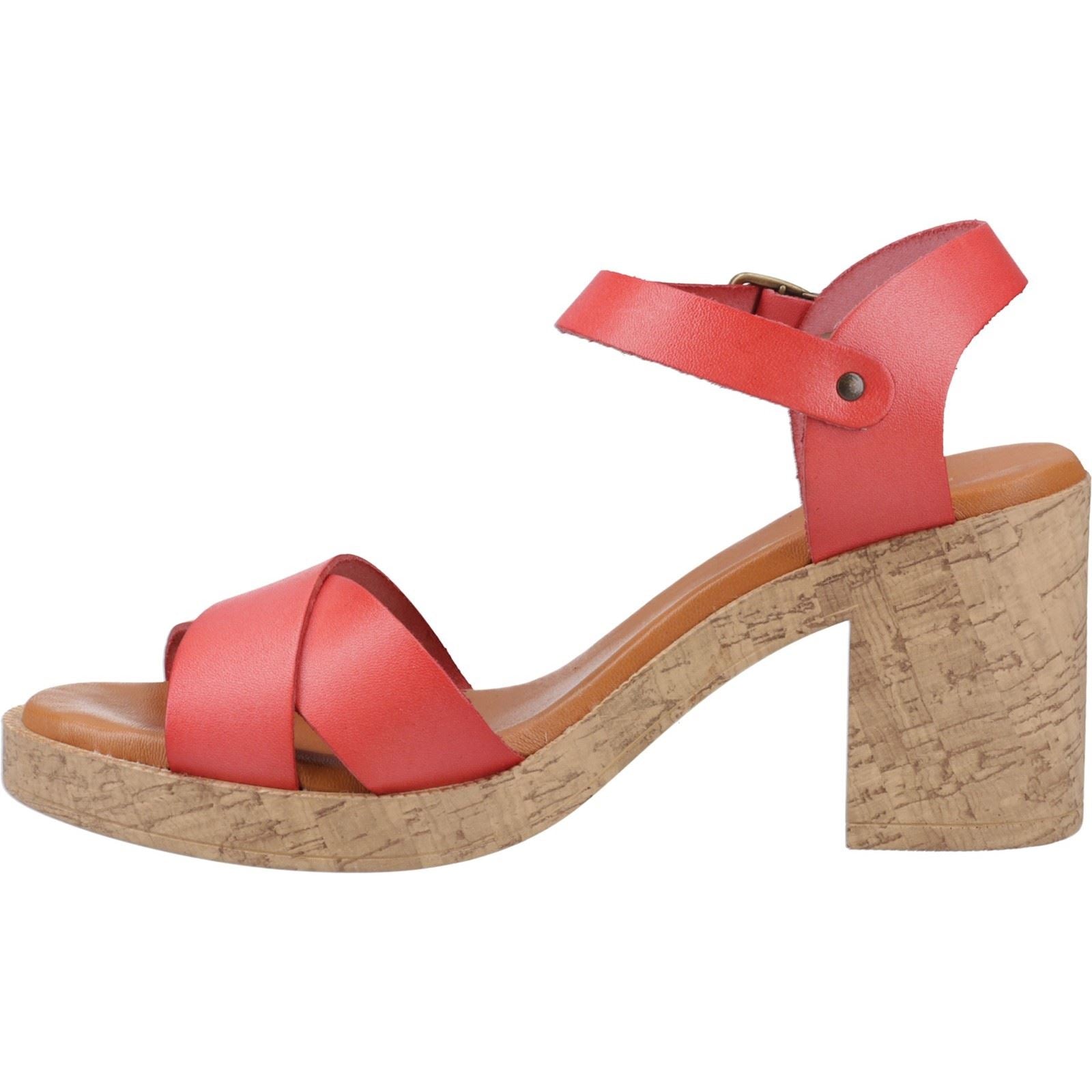 Hush Puppies Georgia Cork Leather Women's Coral Heels