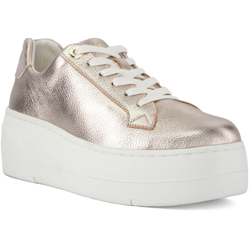 Dune Episode Leather Women's Gold Trainers