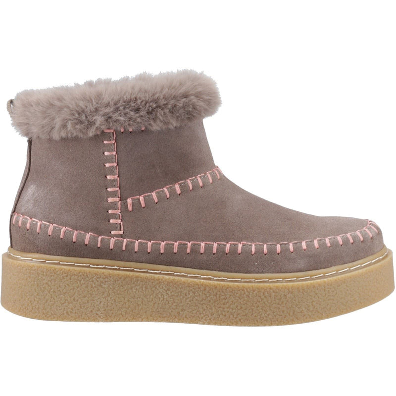 Hush Puppies Brielle Suede Women's Taupe Winter Ankle Boots