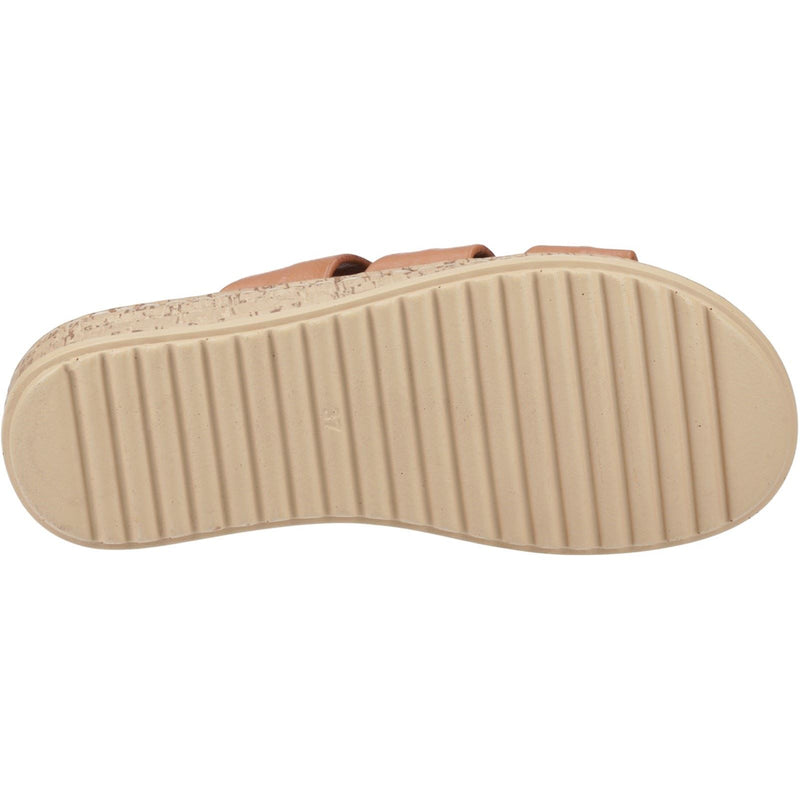 Hush Puppies Eden Wide Fit Leather Women's Tan Sandals