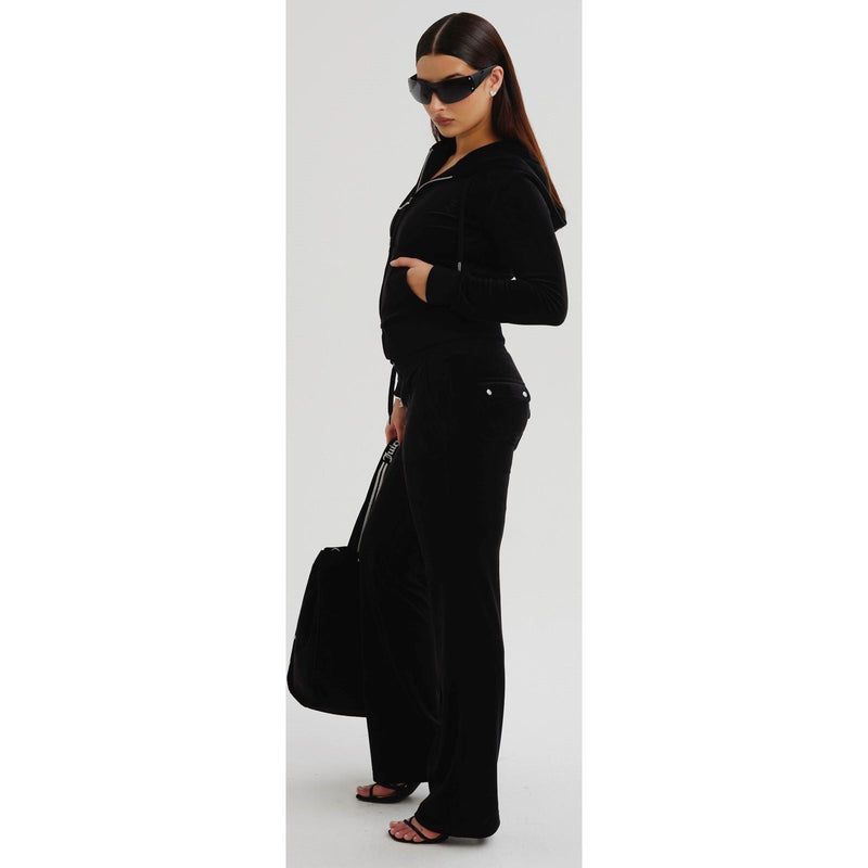 Juicy Couture Robertson Classic Jacket Synthetic Women's Black Hooded Sweatshirt