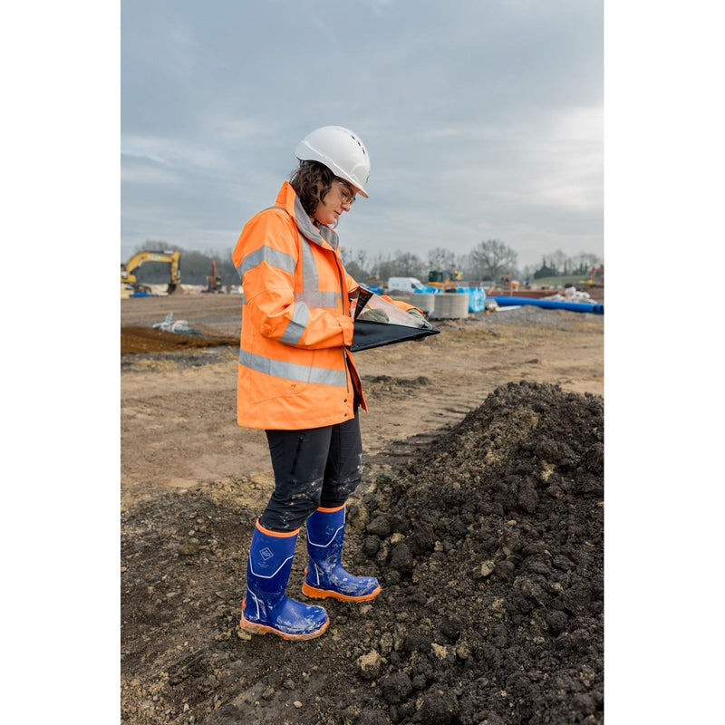 Muck Boots Grit S5 Rubber Women's Blue/Orange Wellington Boots