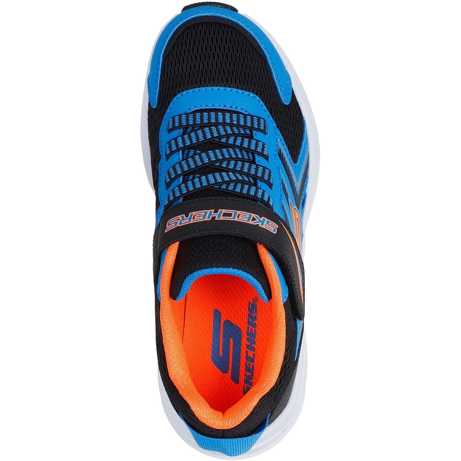 Skechers Microspec Tread Boy's Black & Blue/Orange Trainers