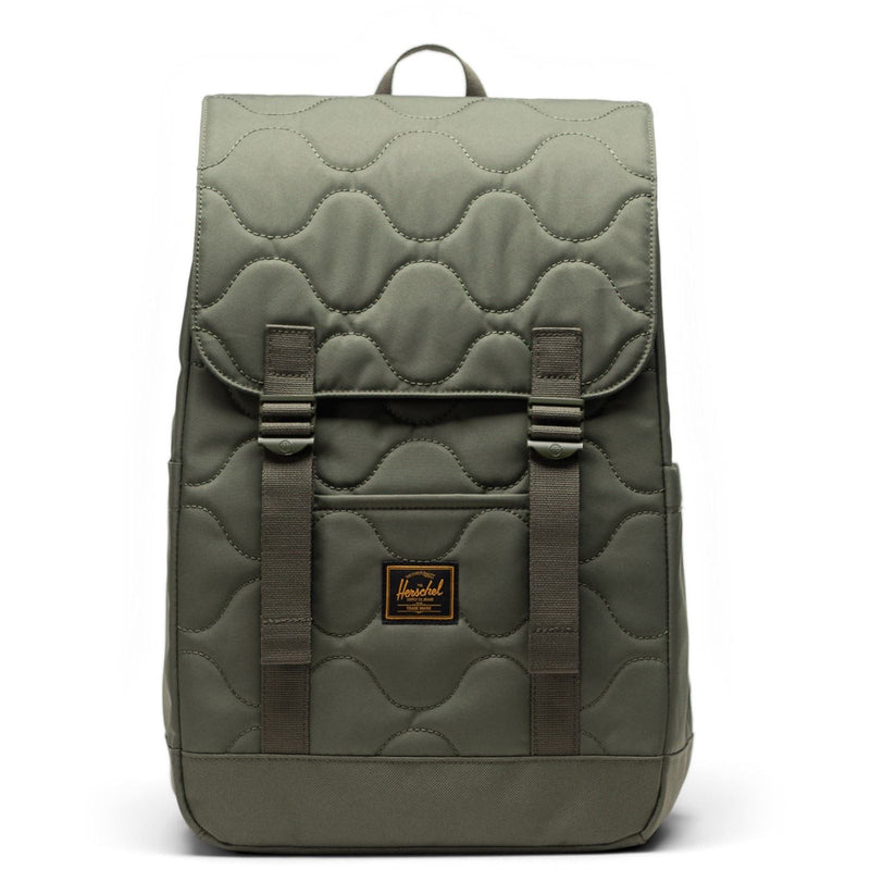 Herschel Bags Herschel Retreat Small Quilted Backpack Polyester Unisex Adults Green Backpack - One Size